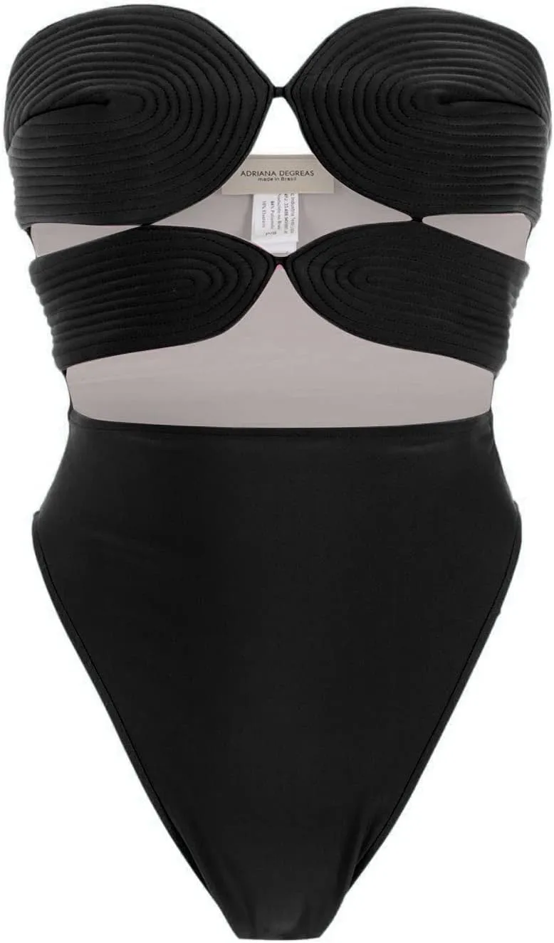 Solid High-Leg Matelasse Swimsuit