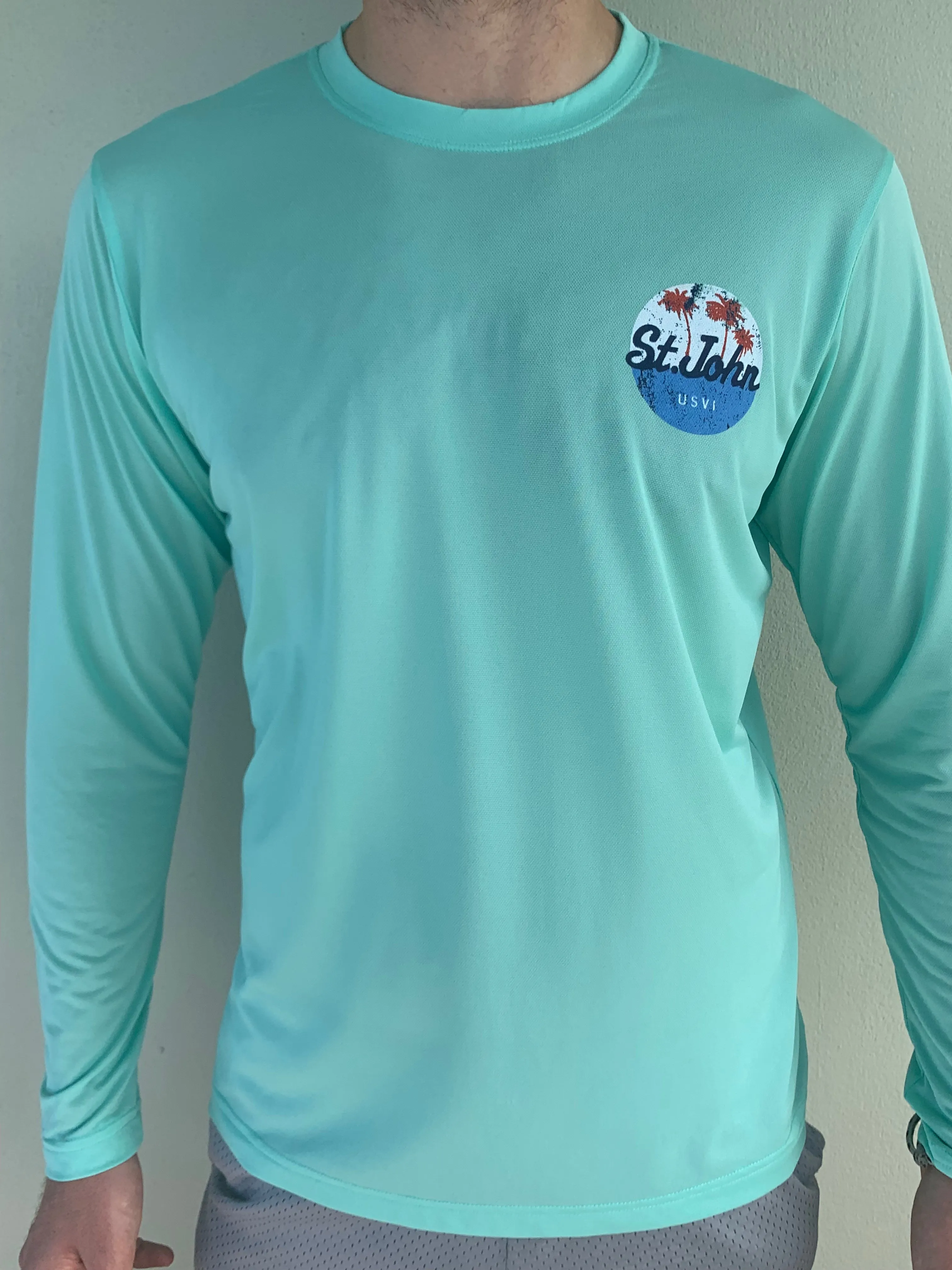 St John Oval Palm UPF50 Shirt - Sea Foam