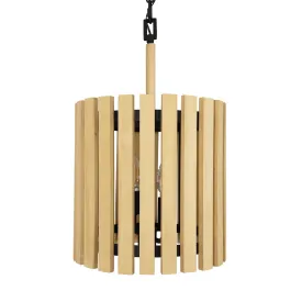 Suratto 387P02MBH 2-Light Pendant Light - Matte Black/Honey Blonde