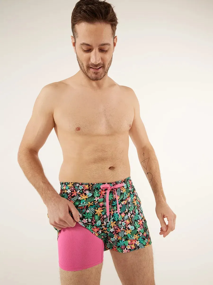 The Bloomerangs 4" (Lined Classic Swim Trunk)