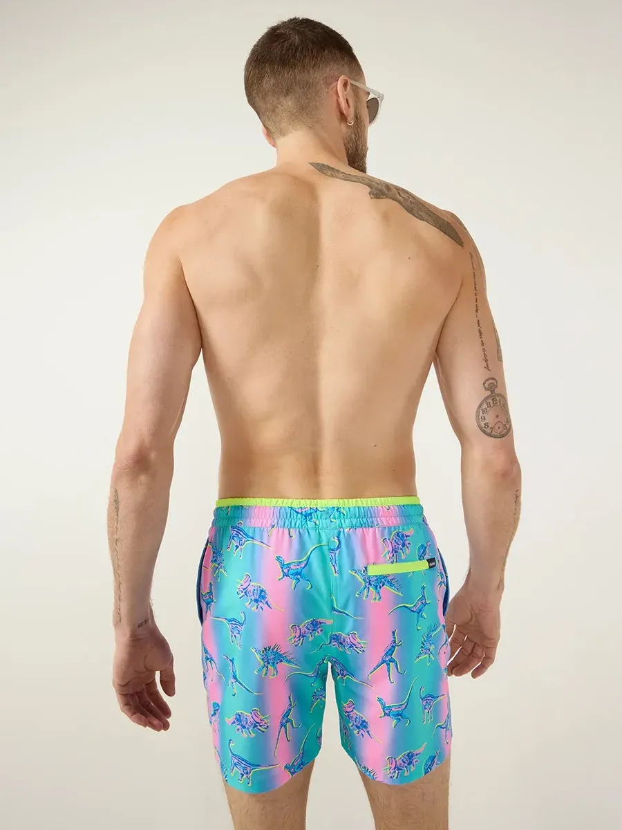 The Dino Delights 5.5" (Magic Print Classic Swim Trunk)