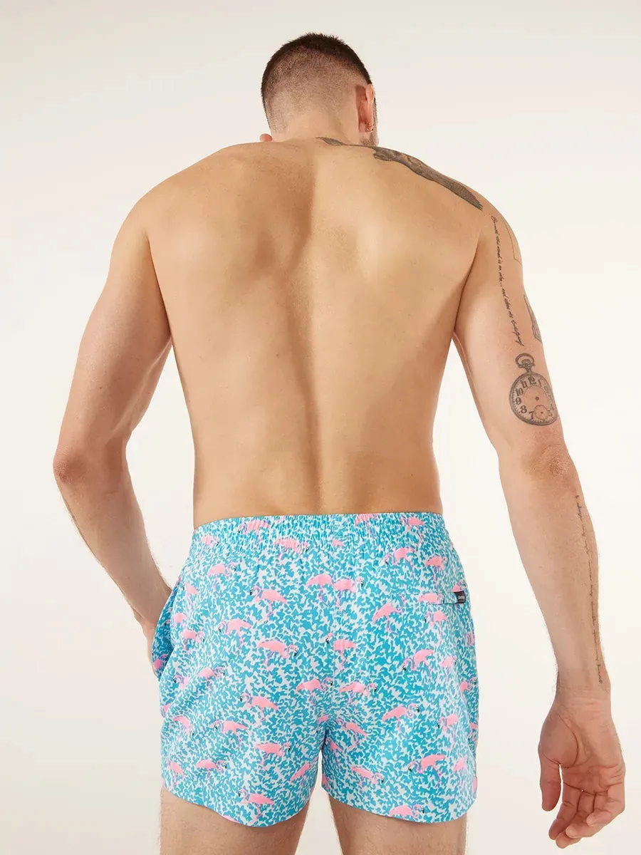 The Domingos Are For Flamingos 4" (Lined Classic Swim Trunk)