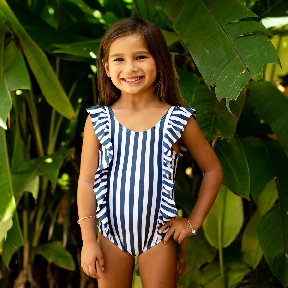 The Hamptons - Girls Ruffle One Piece UPF 50 