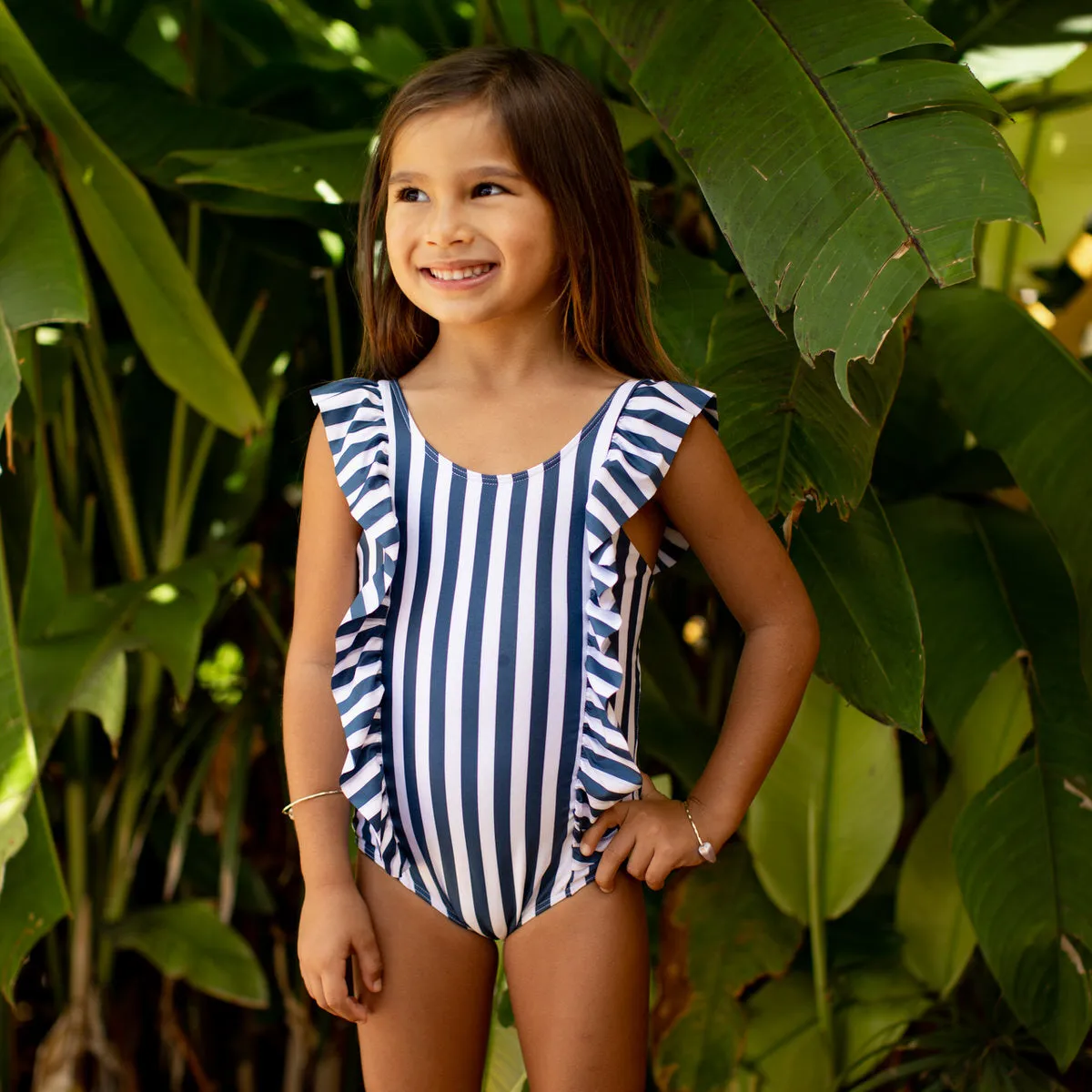 The Hamptons - Girls Ruffle One Piece UPF 50 