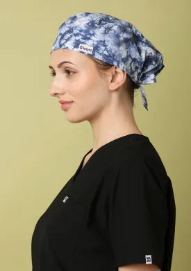 Tie & Dye Blue Scrub Cap