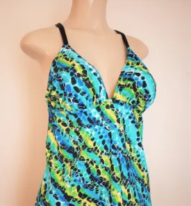 Triangle Top Tankini Open Tie Back