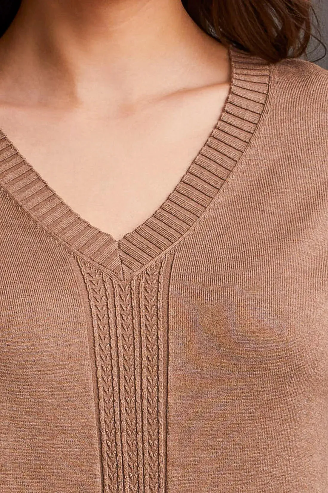 Tribal Cable Knit Detail Sweater