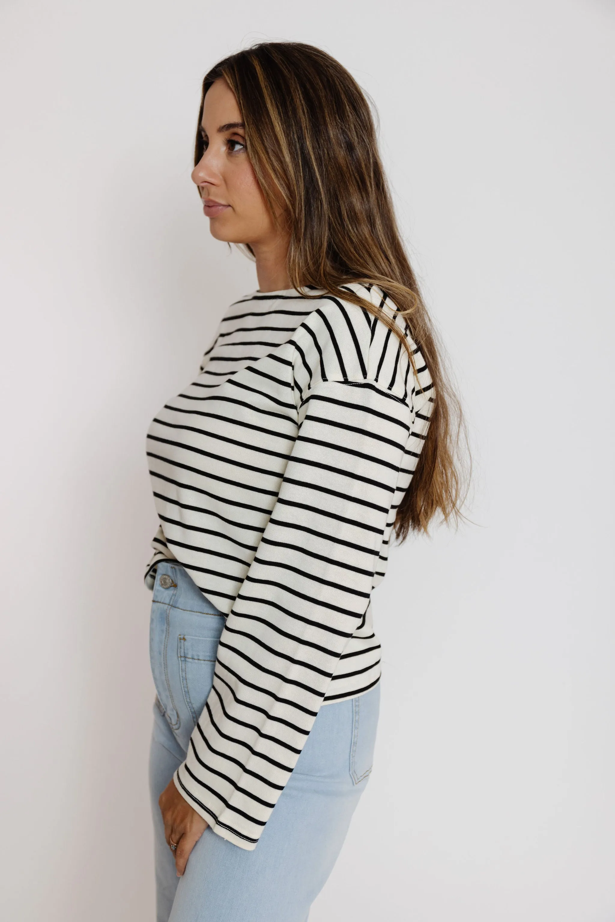 Whimsy Tee in White/Black