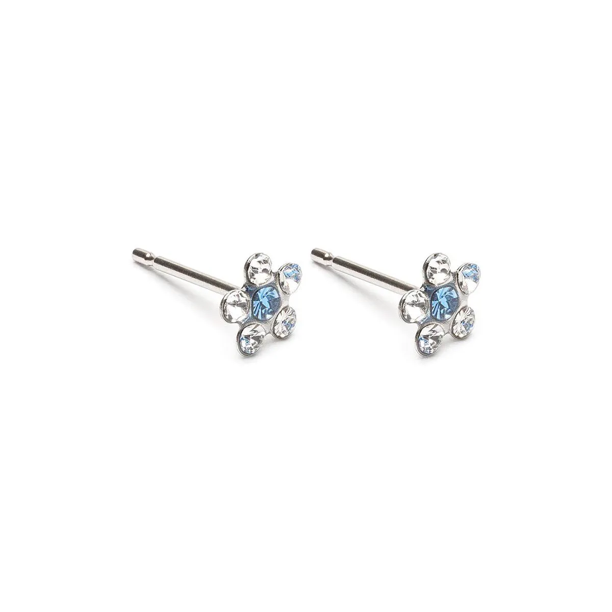 White & Sapphire Daisy Earrings