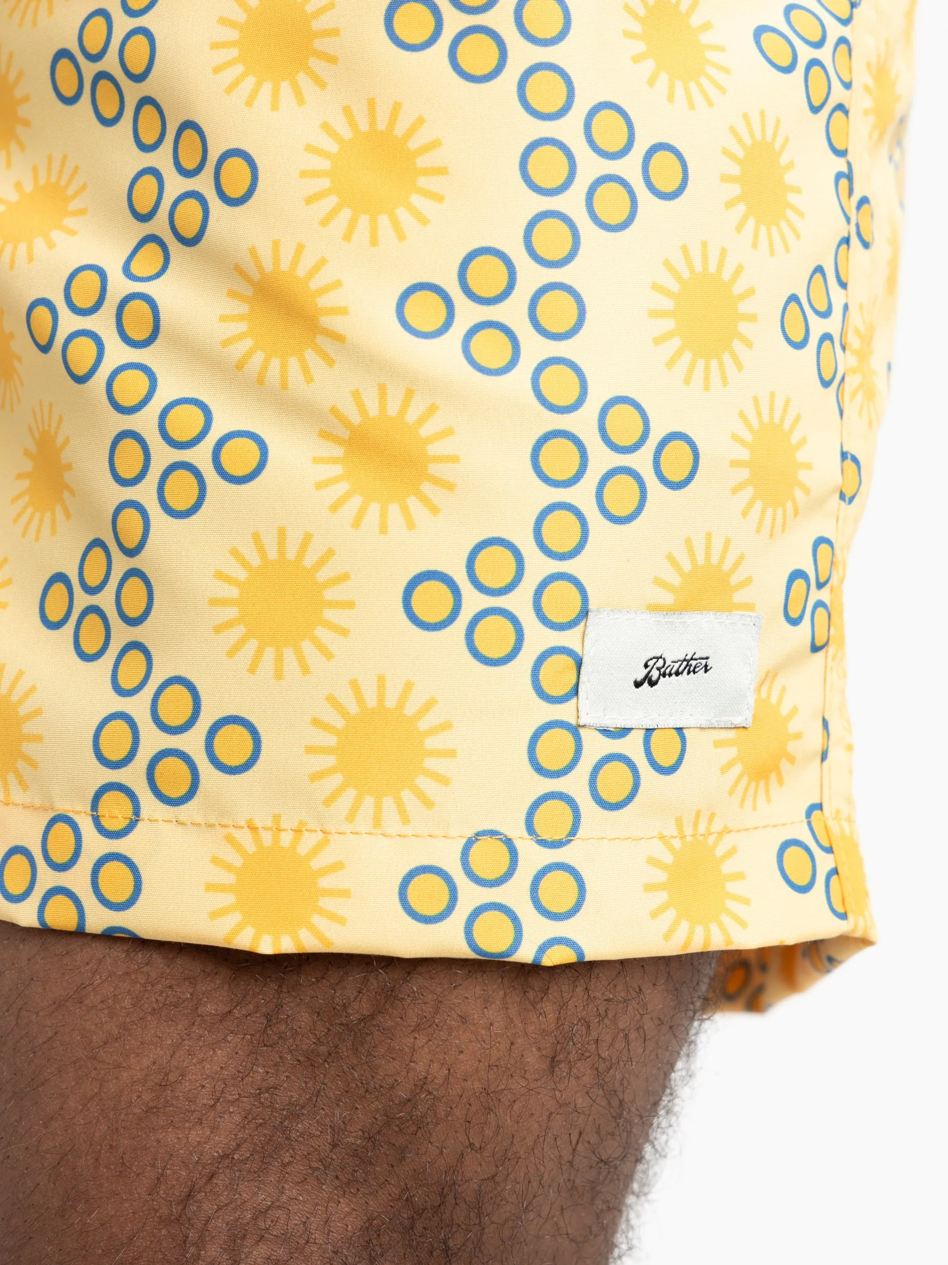 Yellow Disco Sun Honey Swim Trunks